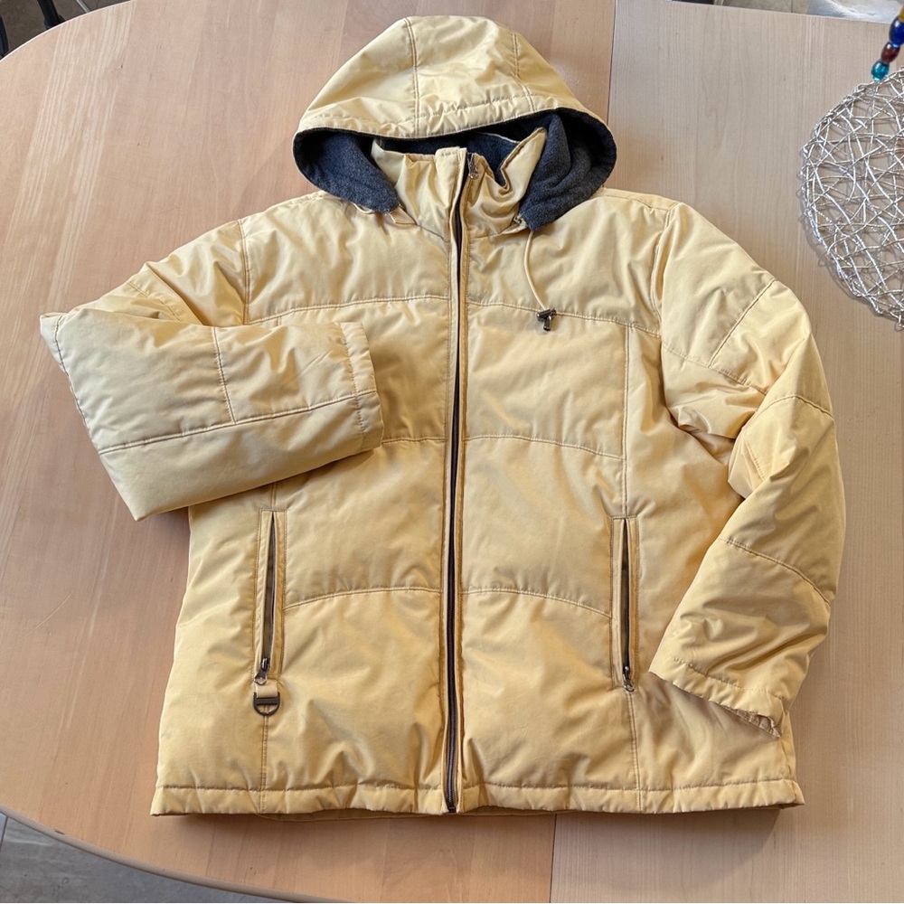 Marvin Richards Yellow and Gray Down/Feather Jacket Size XL